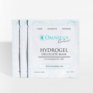 omnilux hydrogel decollete mask with hyaluronic acid shop sydney australia at home skin care the clear skin clinic best